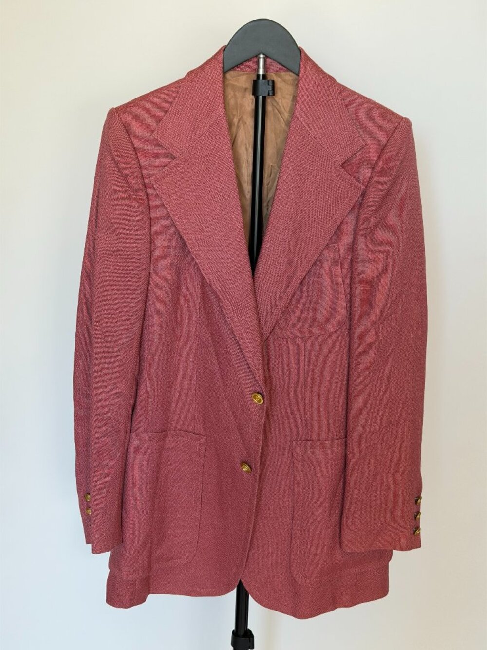 Vintage Pink Oversized Single Button Blazer Women's